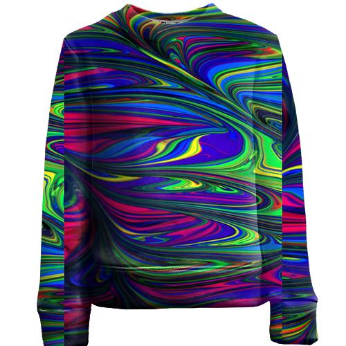 Детский 3D свитшот Rainbow abstraction 3