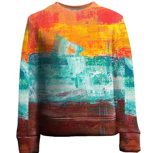 Детский 3D свитшот Multicolor abstraction 6