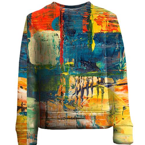 Детский 3D свитшот Multicolor abstraction 7