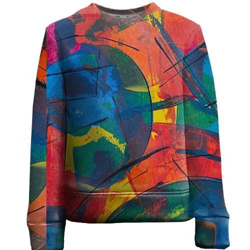 Детский 3D свитшот Multicolor abstraction 9