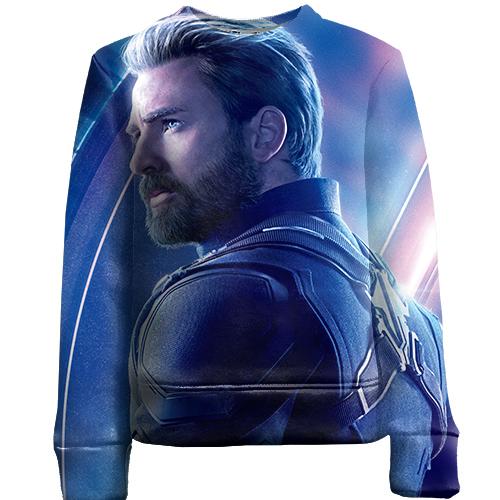 Детский 3D свитшот Captain America portrait
