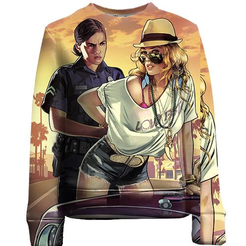 Детский 3D свитшот GTA police girl