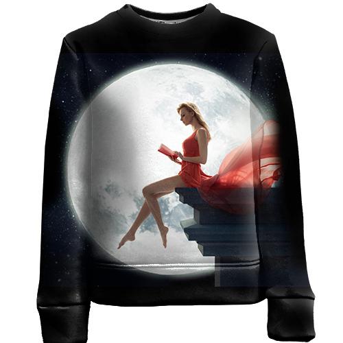 Детский 3D свитшот Girl on the edge of the cliff