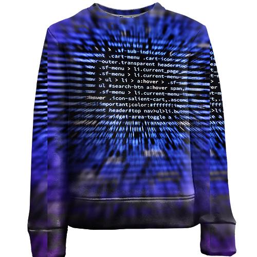Детский 3D свитшот Program codes pattern