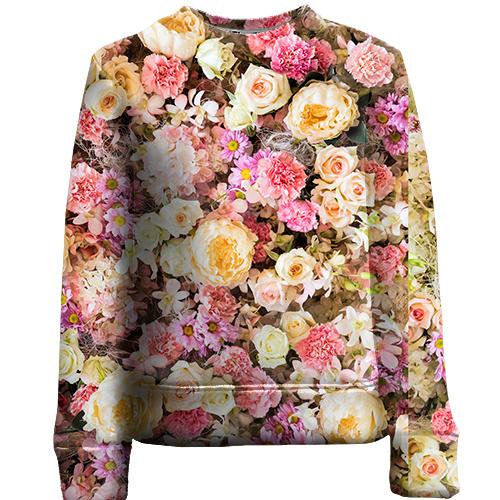 Детский 3D свитшот Small flowers pattern