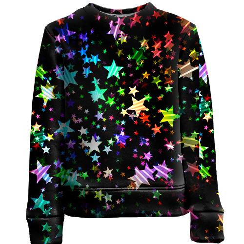 Детский 3D свитшот Multicolored stars