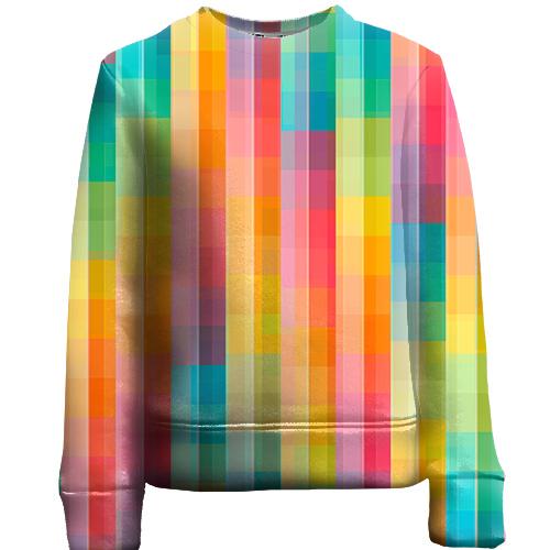 Детский 3D свитшот Rainbow squares