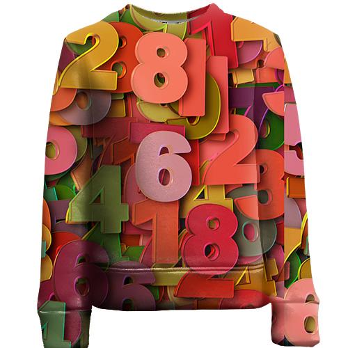 Детский 3D свитшот Multicolored numbers