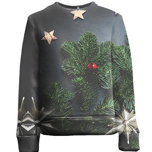 Дитячий 3D світшот Christmas tree branch