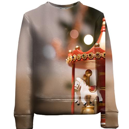 Детский 3D свитшот Christmas carousel