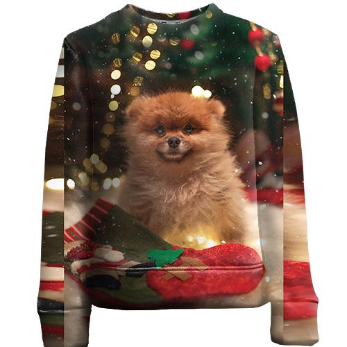 Дитячий 3D світшот New Year dog 4