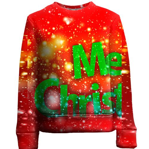Детский 3D свитшот Merry Christmas 4