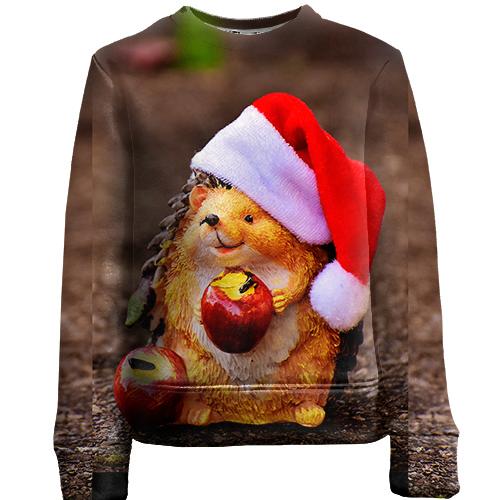 Дитячий 3D світшот New Year's hedgehog