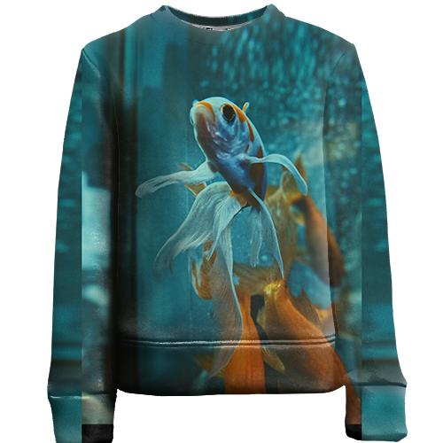 Детский 3D свитшот Золотая рыбка