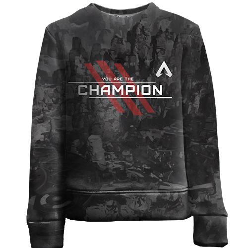 Детский 3D свитшот You Are The Champion APEX Legends