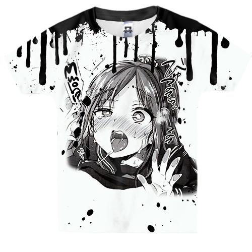 Дитяча 3D футболка Manga-girl Ahegao