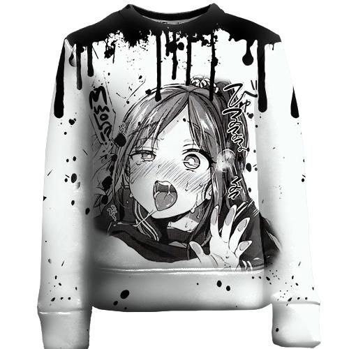 Детский 3D свитшот Manga-girl Ahegao