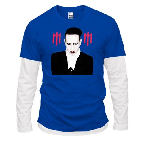 Лонгслив комби  Marilyn Manson (2)