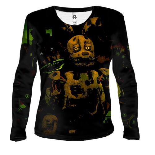 Женский 3D лонгслив FNAF - Springtrap