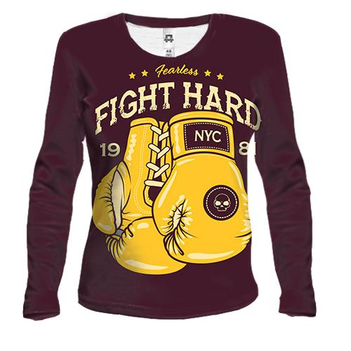 Жіночий 3D лонгслів Fight Hard