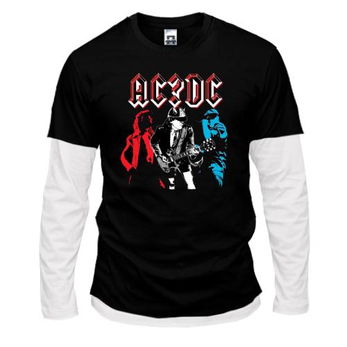 Лонгслив комби AC/DC АРТ