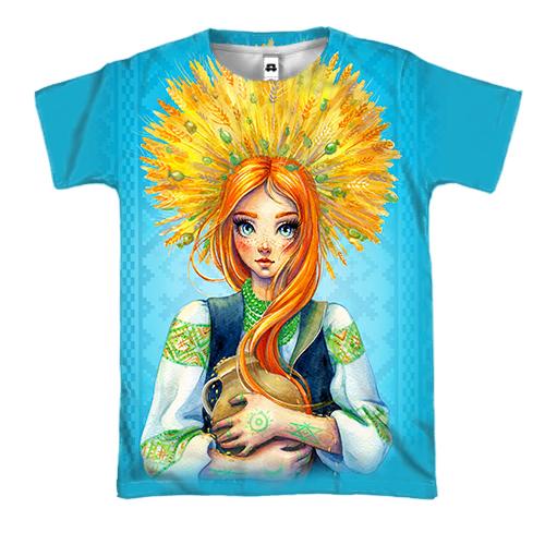 3D футболка Українка