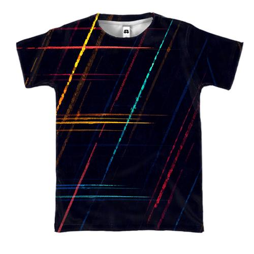 3D футболка Colored rays