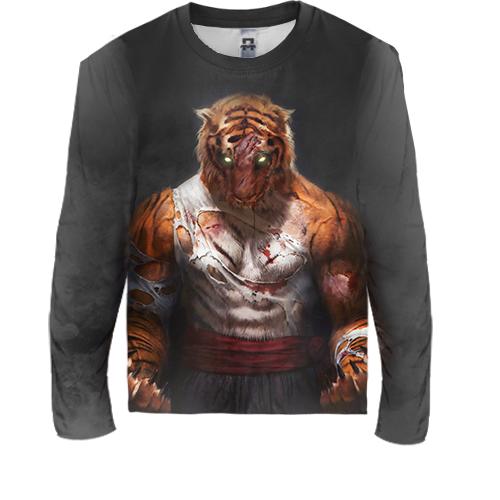 Детский 3D лонгслив Tiger Fighter MMA