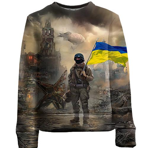 Детский 3D свитшот с украинским воином