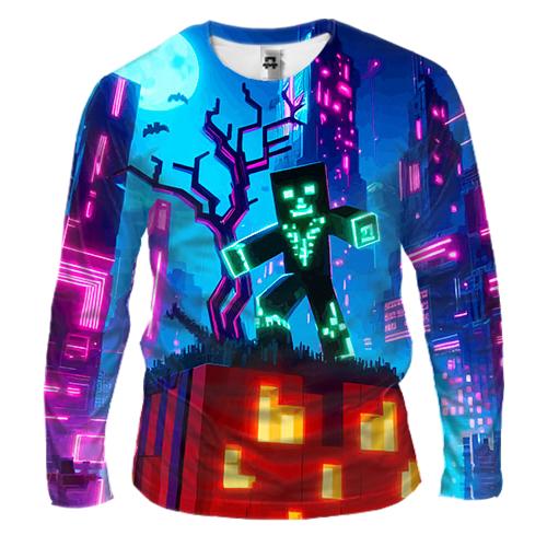 Мужской 3D лонгслив Minecraft Halloween, art