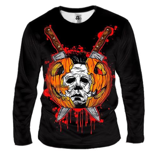 Чоловічий 3D лонгслів Michael Myers Pumpkin