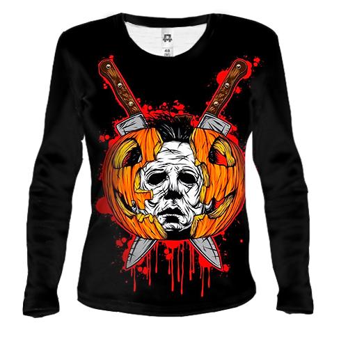 Женский 3D лонгслив Michael Myers Pumpkin