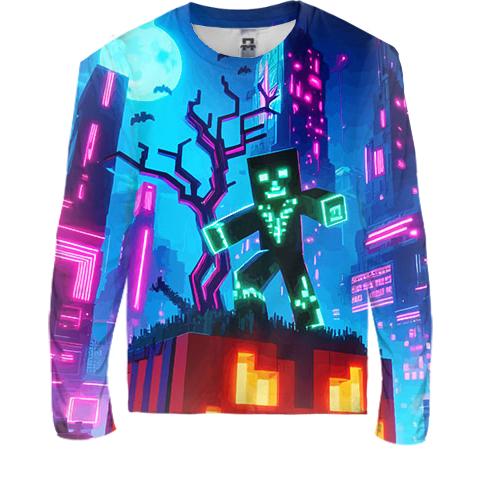 Дитячий 3D лонгслів Minecraft Halloween, art