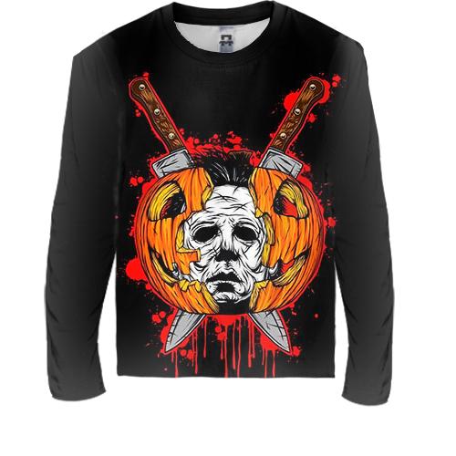 Детский 3D лонгслив Michael Myers Pumpkin