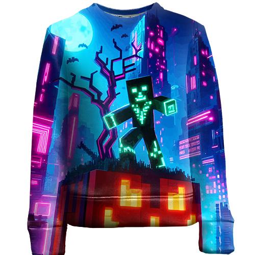 Детский 3D свитшот Minecraft Halloween, art
