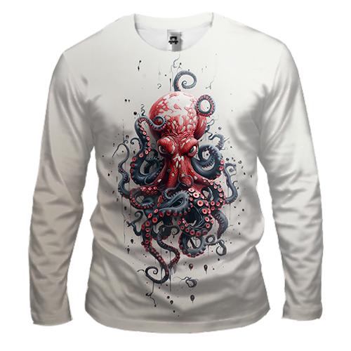Чоловічий 3D лонгслів з восьминогом (2)