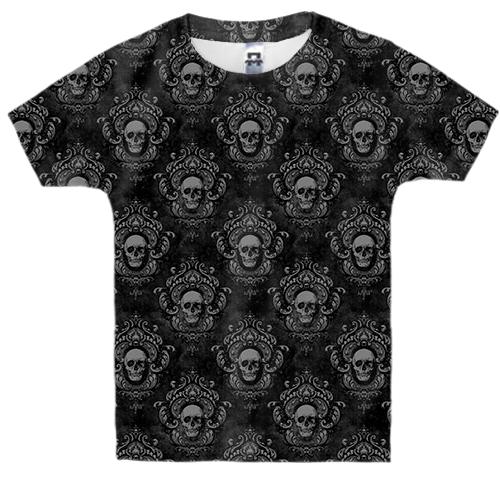 Дитяча 3D футболка Royal Skull, паттерн