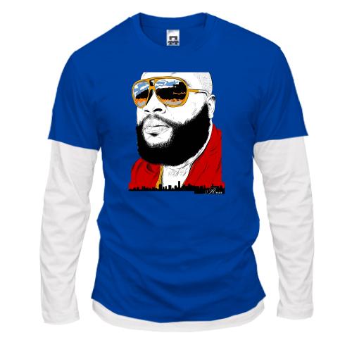 Лонгслив комби с Rick Ross в очках