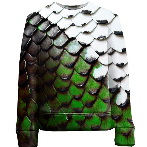 Детский 3D свитшот Чешуя древесной змеи