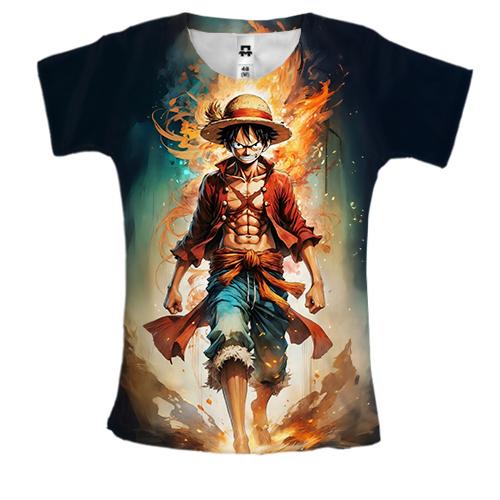 Жіноча 3D футболка Луффі - One Piece (2)