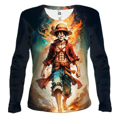 Жіночий 3D лонгслів Луффі - One Piece (2)