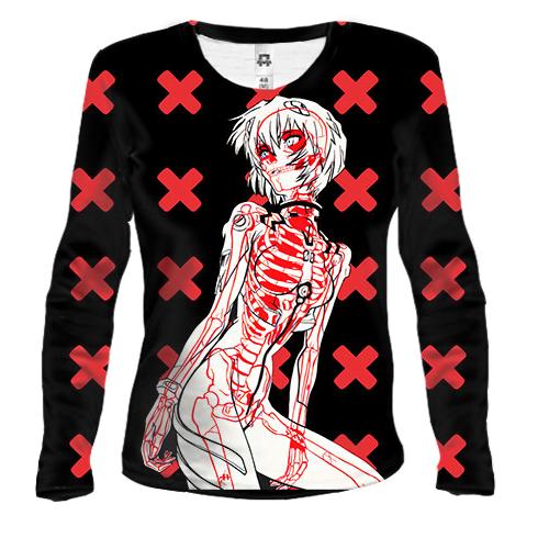 Жіночий 3D лонгслів Аянамі Рей, X-ray - Evangelion