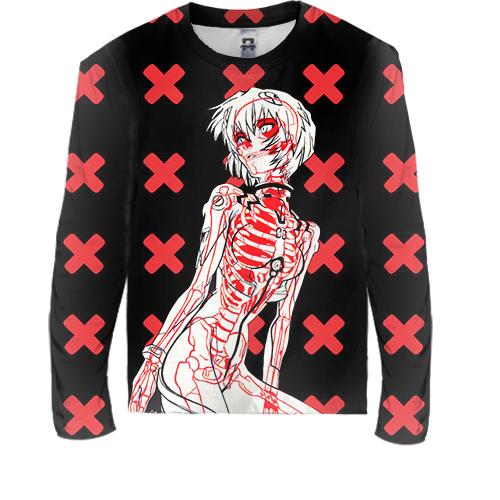 Детский 3D лонгслив Аянами Рей, X-ray - Evangelion