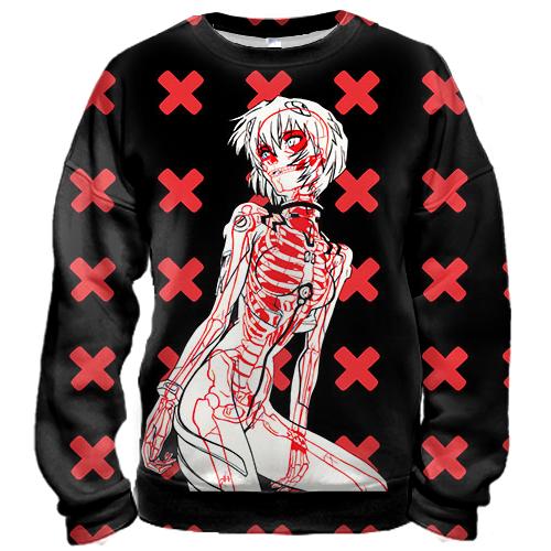 3D світшот Аянамі Рей, X-ray - Evangelion