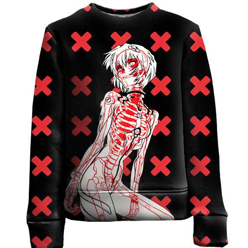 Дитячий 3D світшот Аянамі Рей, X-ray - Evangelion