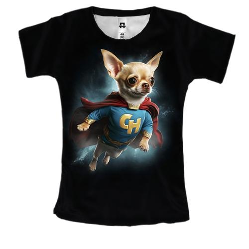 Женская 3D футболка Super Чихуахуа