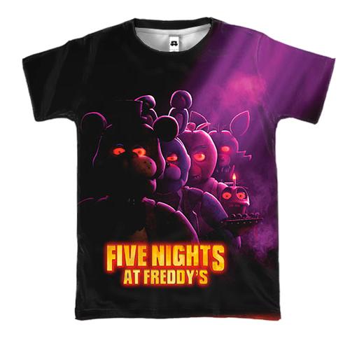 3D футболка FNaF, movie poster 3D футболка FNaF, movie poster