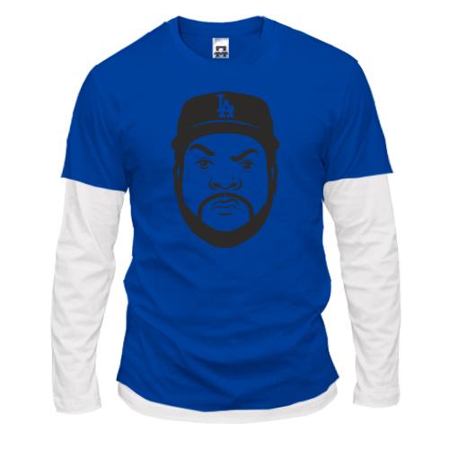 Комбінований лонгслів з портретом Ice Cube