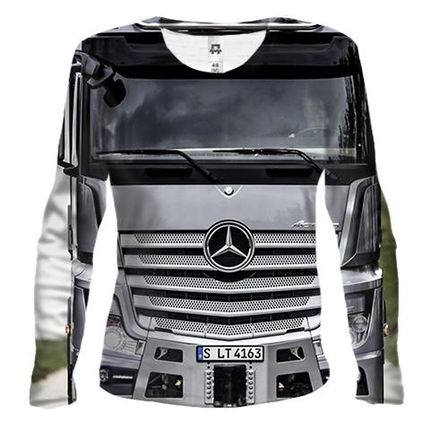Женский 3D лонгслив mercedes actros