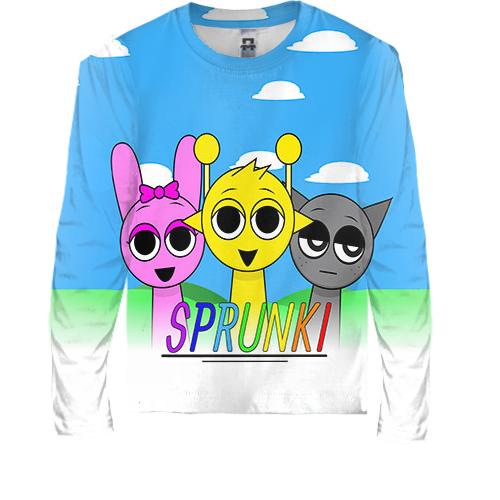 Дитячий 3D лонгслів Sprunki